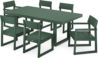 Polywood Edge 7-Piece Dining Set in Green