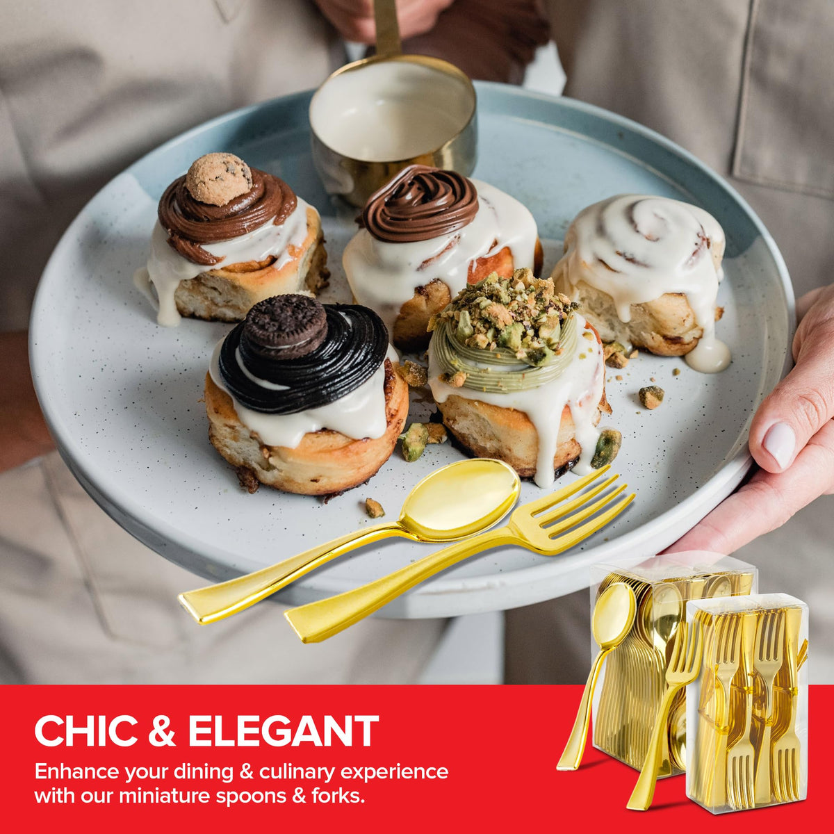 Stock Your Home Gold / 4 Inch / Modern Spoons