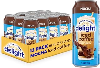 International Delight Iced Coffee, Mocha, Grab and Go Coffee Drinks Made with Real Milk and Cream, 15 FL OZ Can, 12 Count
