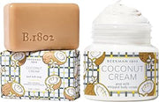 Beekman 1802 Coconut Cream Goat Milk Soap & Whipped Body Cream Gift Set – Coconut, Vanilla & Sandalwood Scent – 2 Count