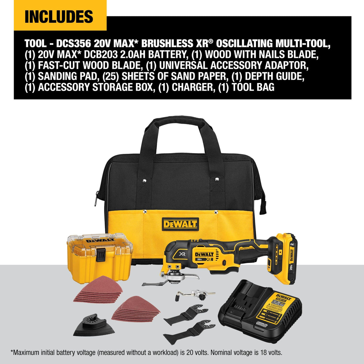 DEWALT One Size / Tool Kit / Yellow Oscillating Tools