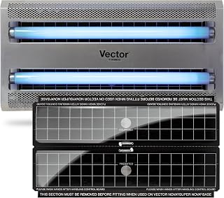Catchmaster Vector 30 Silver Commercial UV Fly Light Trap, 1,500 Sq Ft | Wall Mount UV Fly Light Trap Covers 1,500 Sq Ft, Glue Board Insect Trap For Restaurants, Delis, Food Prep & Medical Areas