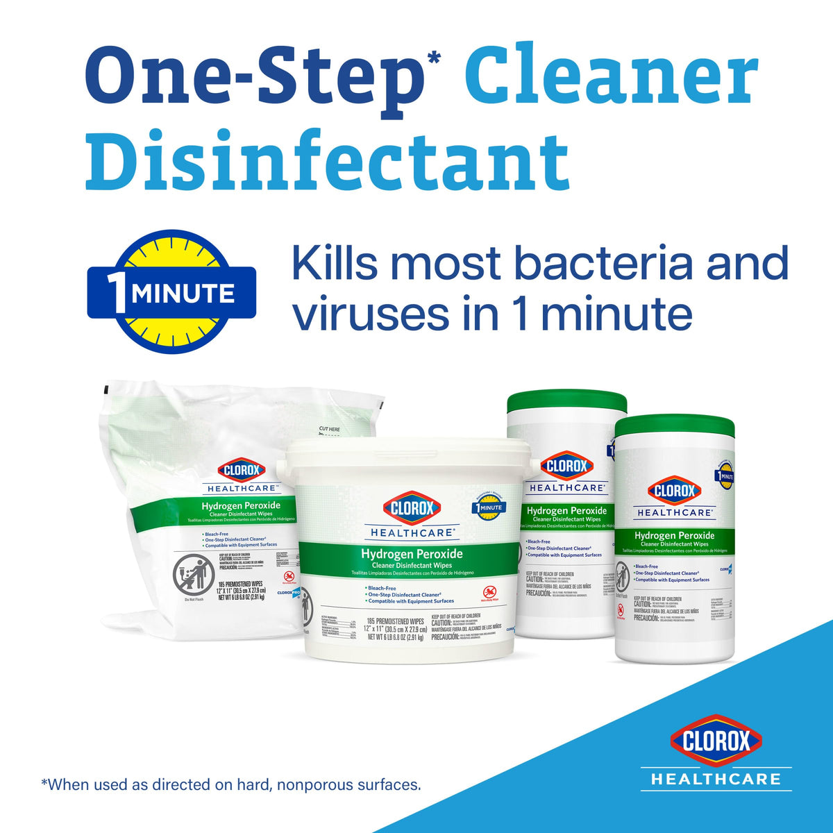 Clorox 155 Count (Pack of 6) / White / Canister 155ct Disinfectant Wipes
