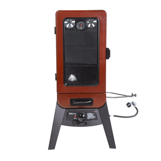 3-Series Gas Vertical Smoker by PIT BOSS – 880 sq inches, Stainless Steel, Red Hammertone, Model 10773
