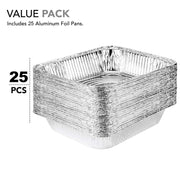 Stock Your Home 25 Pack / Silver / 96.0 ounces Disposable Cookware