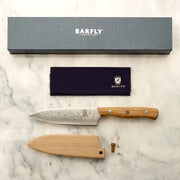 Mercer Culinary Bar Knife Spalted Maple Handle and Saya Cover 5 Inch / 5" / Spalted Maple Handle/Saya Cover Chef's Knives