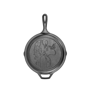 Dolly Parton Pre-Seasoned Cast Iron Skillet by Lodge – 10.25 inch, 2.0 quarts, Cast Iron, Black, Model L8SKDLY