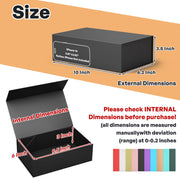 Ryddoy Gift Boxes with Lids, 9.5 x 6 x 3 Inch, Black 5 Pack