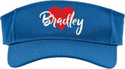 I Love Bradley First Name Tshirt I Heart Named Sport Sun Visor