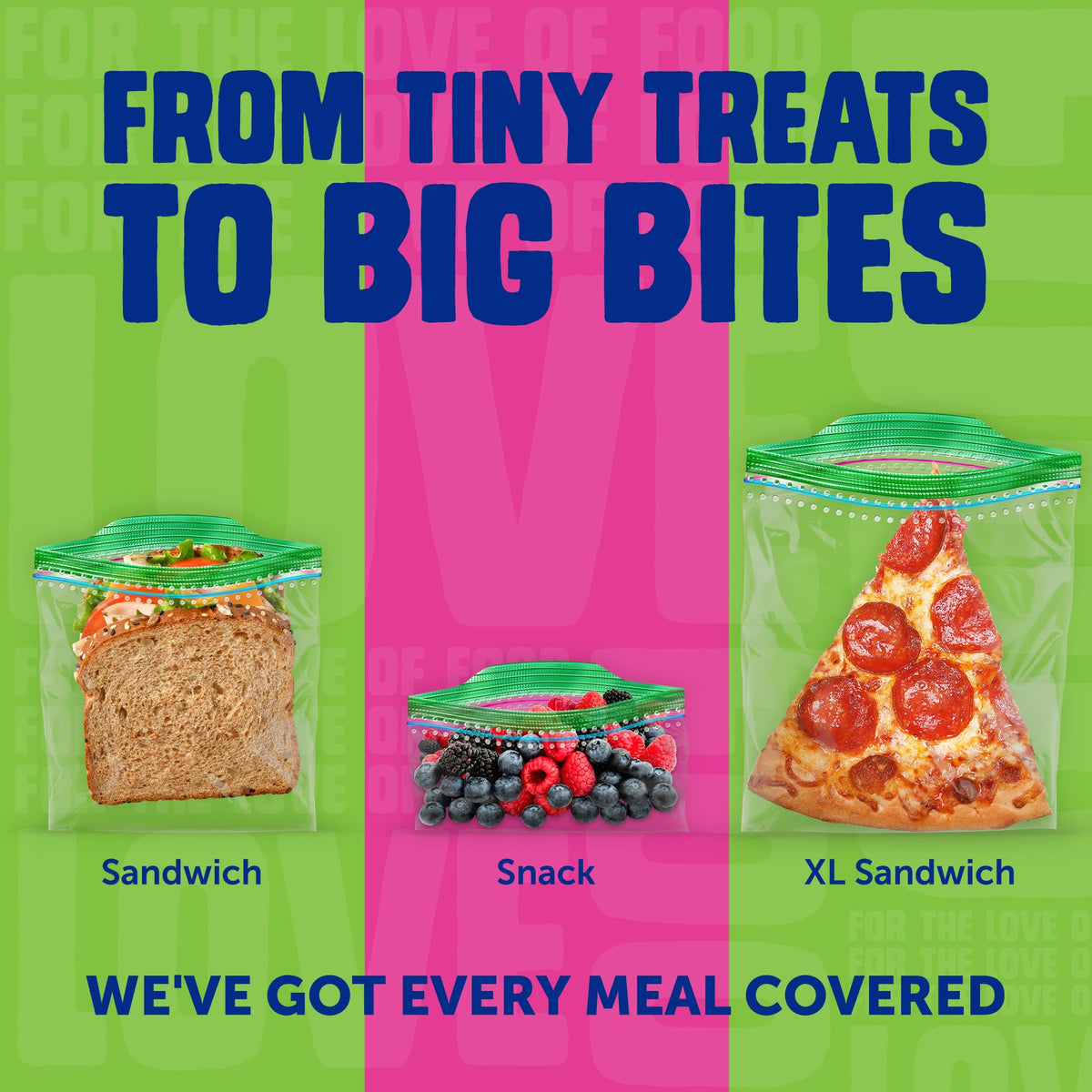 Lunch Trio Food Storage Bags Variety Pack by Ziploc – 7.75 inches x 2.969 inches x 6.875 inches, Plastic, Purple, Model 394537