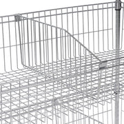 Optional Dividers for Wire Baskets Size: 1" H x 18" W x 11" D by Nexel – 18"L x 0.5"W x 10"H, Alloy Steel, Chrome, Model WBD18C