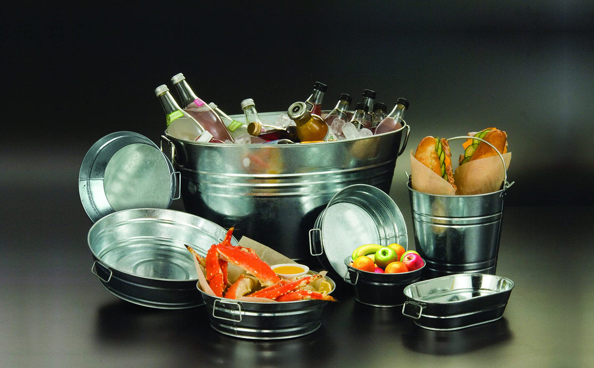 American Metalcraft 88 oz (Pack of 24) / Tub (Pack of 24) / Silver Beverage Tubs