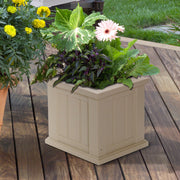 Square Polyethylene Cape Cod 14 x 14 Patio Planter by Mayne – 3.1 gallons, Polyethylene (PE), Model 4836-C