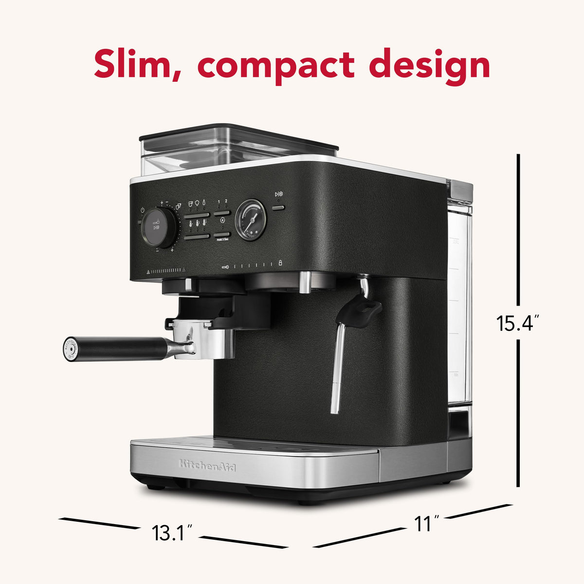 KitchenAid Cast Iron Black / 2.5L / Semi with Burr Semi-Automatic Espresso Machines