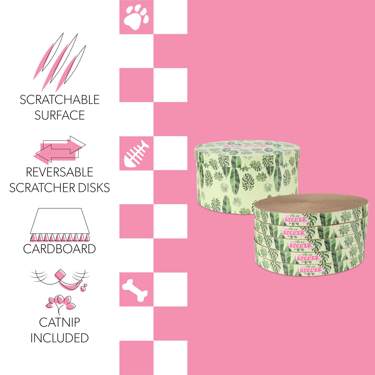 THE LICKER STORE Mint/Green / 12" / Modern;Mid-Century;Classic;Transitional;Traditional;Cottage;Casual Scratching Pads