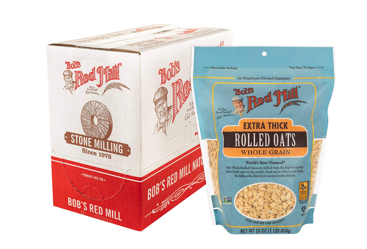 Extra Thick Rolled Oats by Bob's Red Mill – 16 Ounce (Pack of 1), Model 96489