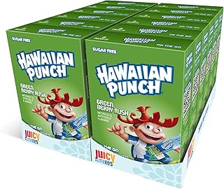 Hawaiian Punch Powder Drink Mix – Sugar Free & Delicious, Excellent source of Vitamin C (Green Berry Rush, 96 Sticks)