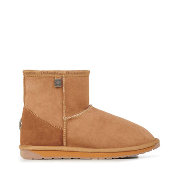 Australia - Platinum Stinger Mini Mens Boot by EMU – 10, Suede, Chestnut, Model 809996631898