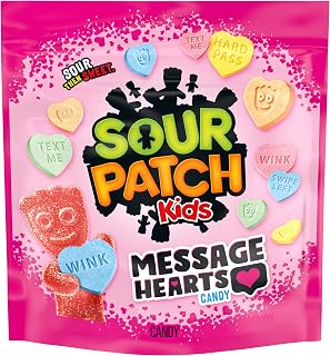 Sour Patch Kids Message Hearts Valentines Day Candy, 13.01 oz