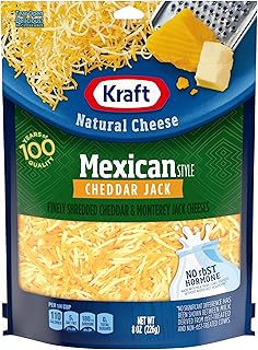 Kraft Mexican Style Cheddar Jack Finely Shredded Cheese, 8 oz Bag