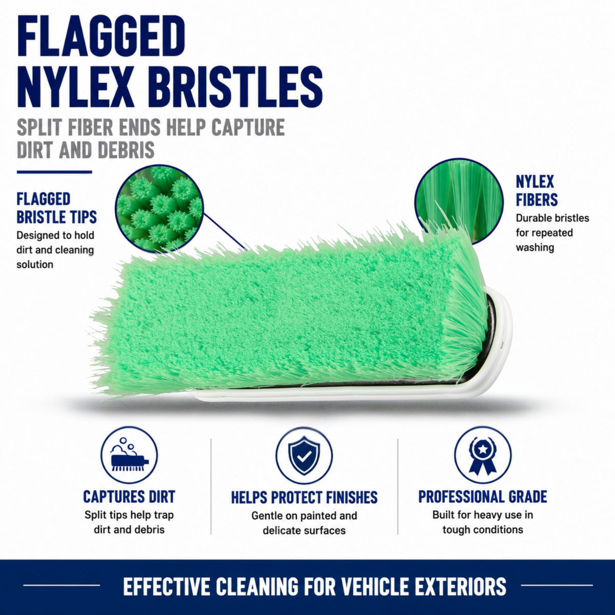 Vehicle Wash Brush Head by Carlisle FoodService Products – 2-1/2", Plastic, Green,red, Model 3646875