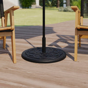 Kona Universal Cement Umbrella Base by Flash Furniture – 19.25", Steel, Plastic, Cement, Bronze, Model GM-UB19-BRNZ-GG