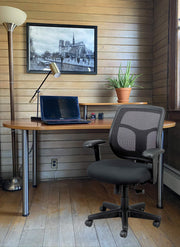 Seating Apollo Midback Swivel Chair by Eurotech – Medium, Textile, Black, Model MT9400-BK