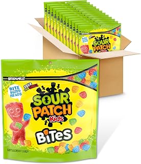 Sour Patch Kids Bites Soft & Chewy Candy, Bulk Candy, 12-12 oz Bags