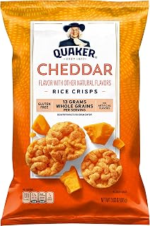 Quaker Popped Rice Cake Cheddar Cheese, 3.03 Oz