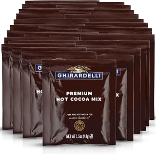 Ghirardelli Rich Chocolate Premium Hot Cocoa Mix | 1.5 oz Packets (Pack of 30) | Indulgent Hot Chocolate Drink Mix Made with Real Cocoa for Coffee, Desserts, and Baking