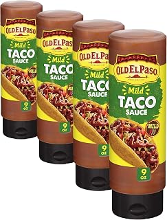 Old El Paso Taco Sauce, Mild, Squeeze Bottle, 9 oz. (Pack of 4)