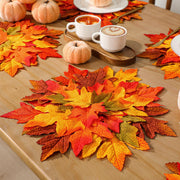 SmoothNovelty Fall Placemats, 15 Inch Maple Leaf Set, Multicolor
