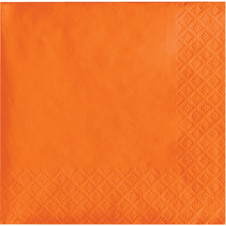 Creative Converting Sunkissed Orange Beverage Napkins, 50 Count