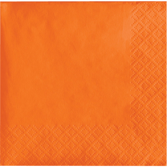 Creative Converting Sunkissed Orange Beverage Napkins, 50 Count
