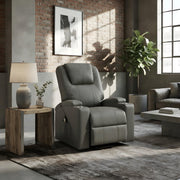 Upholstered Power Lift Massage Recliner with Heat by Furnifact – Foam,Metal,Plastic,Fabric,Leatherette, Grey