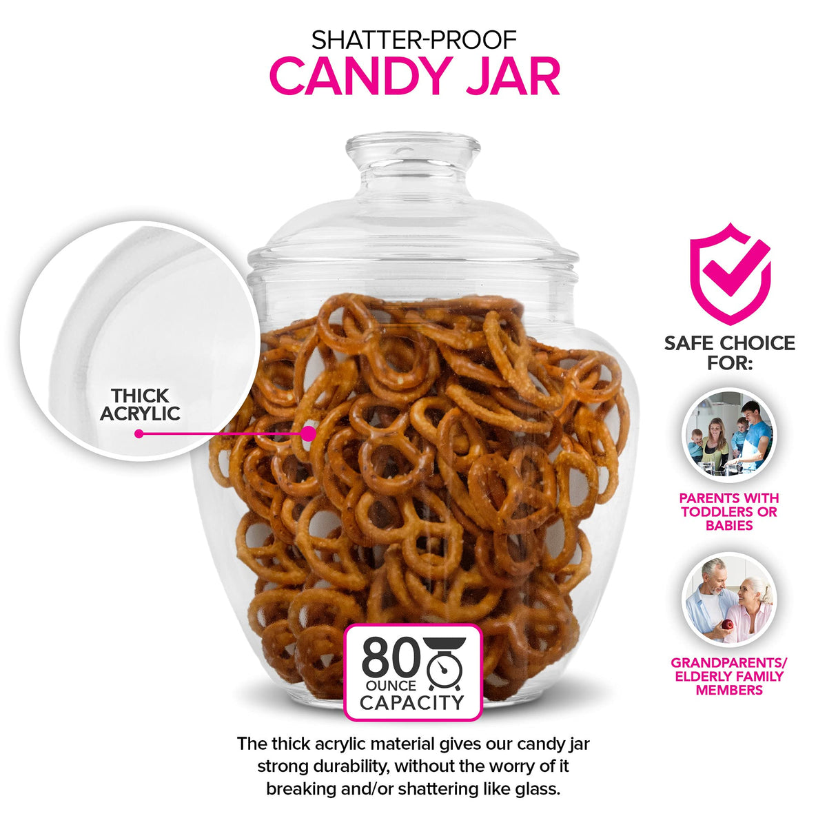 Modern Innovations 80 oz / Clear / 80.0 ounces Cookie Jars