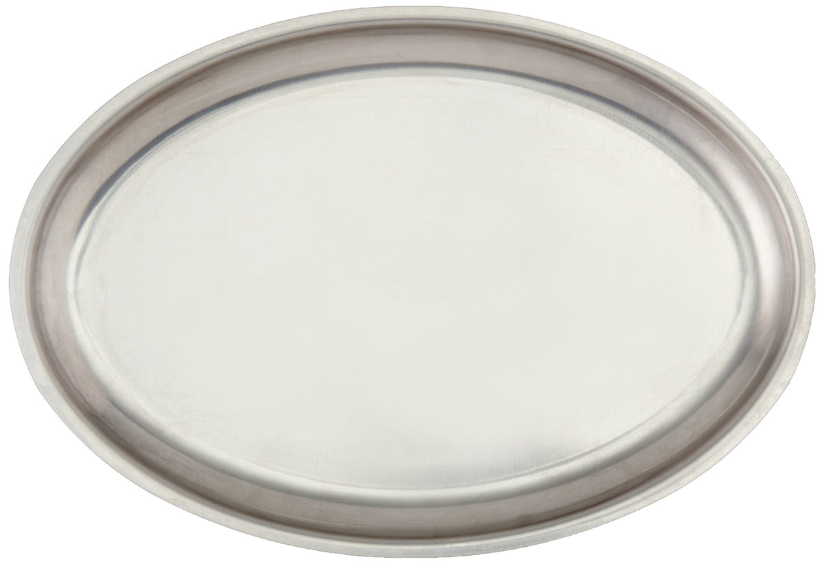 11" Oval Stainless Steel Sizzle Platter by Winco – 11 Inch, Stainless Steel, Model SIZ-11