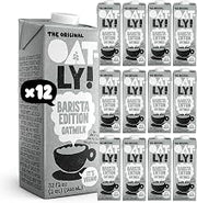 Oatly Barista Edition Oat Milk - Crafted for Coffee | Dairy-Free, Plant-Based, Shelf-Stable Milk that makes Perfect Foam (32 oz, 12-pack)