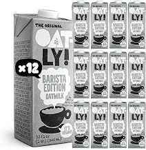 Oatly Barista Edition Oat Milk - Crafted for Coffee | Dairy-Free, Plant-Based, Shelf-Stable Milk that makes Perfect Foam (32 oz, 12-pack)