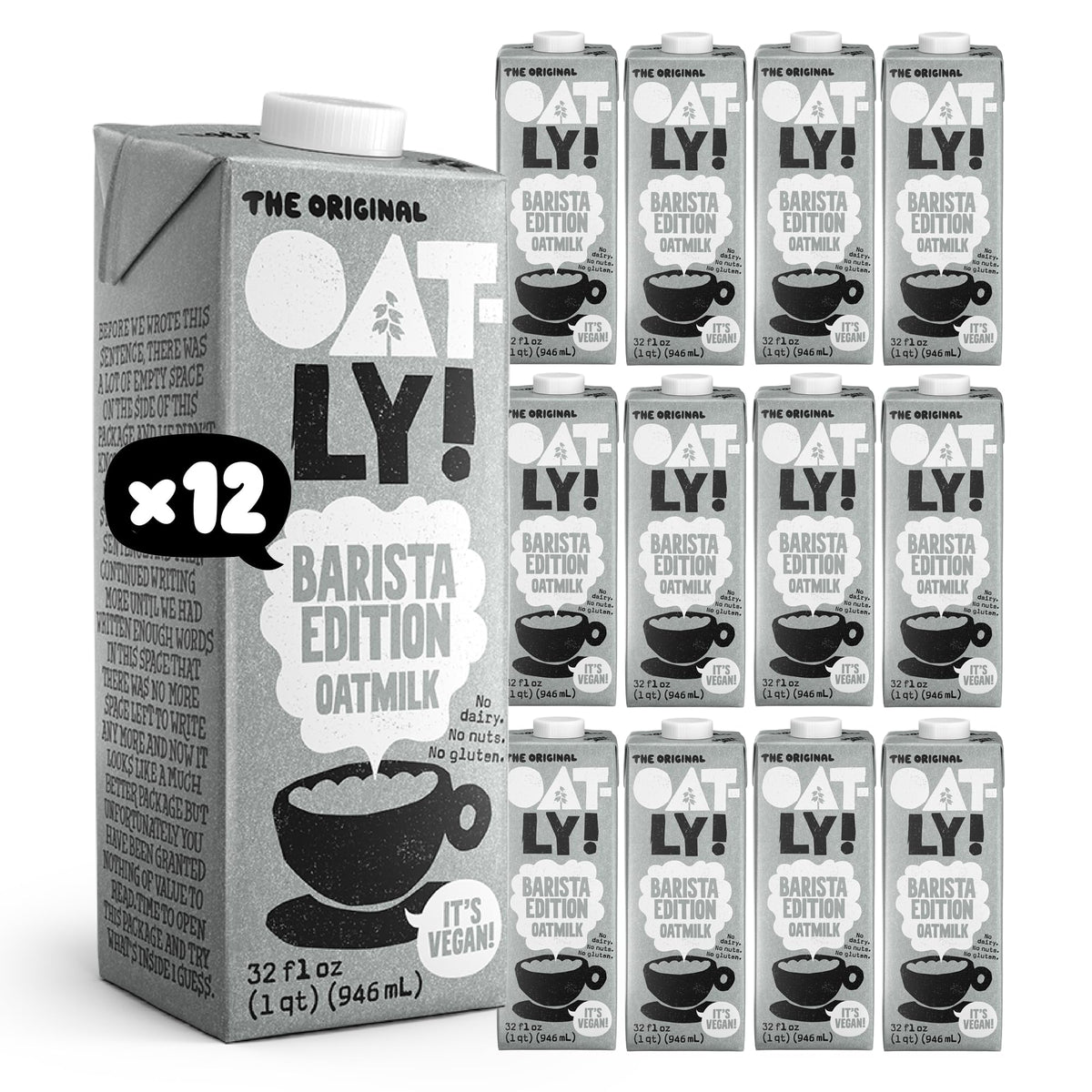 Oatly Barista / 32 Fl Oz (Pack of 12) / 12 Oat Milks