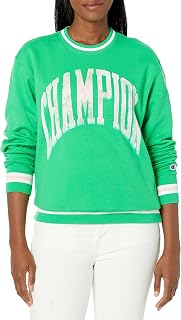Champion Women's Classic Fleece Oversized Crew W/Yd Rib