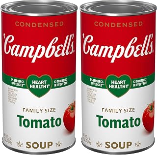Campbell's Condensed Heart Healthy Tomato Soup, 23.2 oz Family Size Can (Pack of 2)