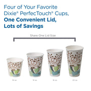 Georgia-Pacific Dixie 10 oz. to 16 oz. Dome Hot Coffee Cup Lids by GP PRO (Georgia-Pacific) – White, D9542, 1,000 Count (100 Lids Per Sleeve, 10 Sleeves Per Case)