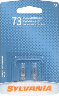 SYLVANIA 73 Basic Miniature Bulb, (Contains 2 Bulbs)