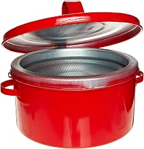Eagle B-602 Bench Galvanized Steel Safety Can, 2 Quart Capacity, Red