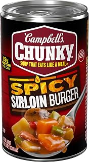 Campbell's Chunky Soup, Spicy Sirloin Burger Soup, 18.8 Ounce Can (Pack of 5)