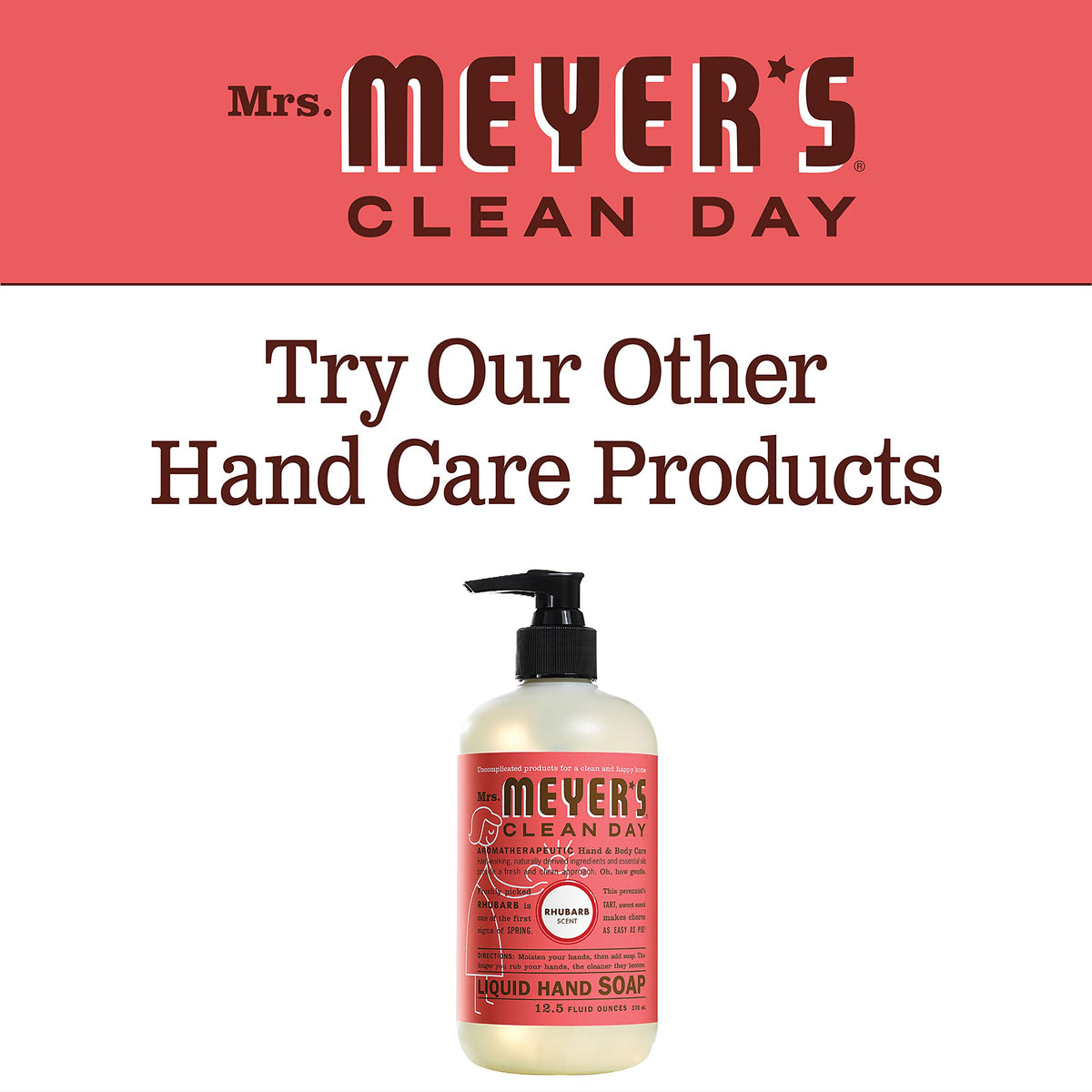 Mrs. MEYER'S Rhubarb(Pack of 3) / 12.5 Fl Oz (Pack of 3) / Rhubarb Hand Wash
