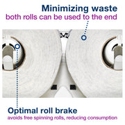 Twin Mini Jumbo Toilet Paper Roll Dispenser Black T by Tork – Bamboo, Black, Model 5555290
