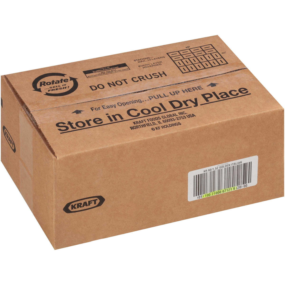 Dressing Golden Italian 60 Count 1.5 Ounce by Kraft – 7.75 x 11.75 x 5.62 inches, Pack of 60