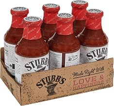 Stubb's Spicy BBQ Sauce, 18 oz (Pack of 6)